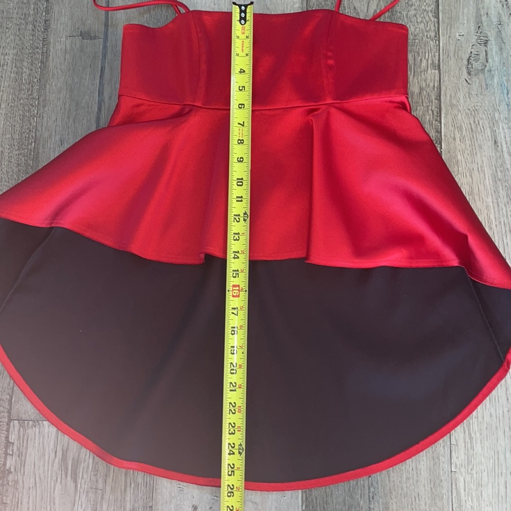 Zara Deep Red Asymmetrical Top Size M - Picture 7 of 7